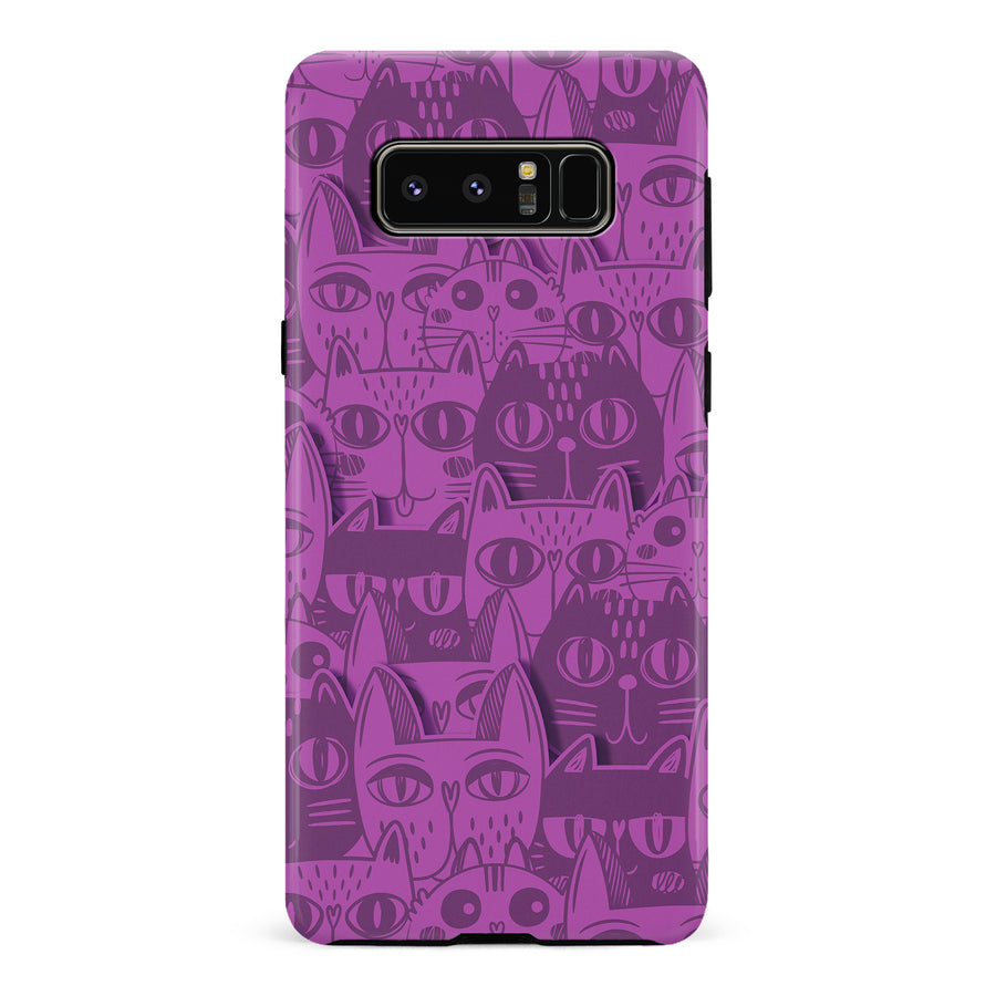 Abstract Cats Art Cat Phone Case - Purple