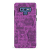 Samsung Galaxy Note 9 Abstract Cats Art Cat Phone Case - Purple