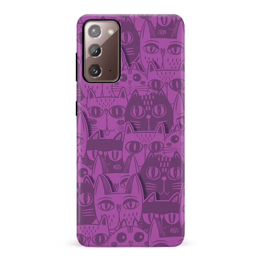 Abstract Cats Art Cat Phone Case - Purple