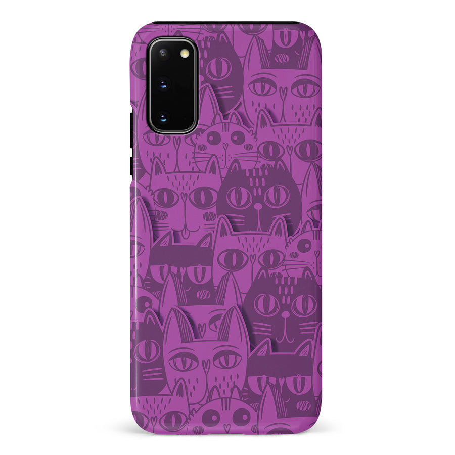 Abstract Cats Art Cat Phone Case - Purple