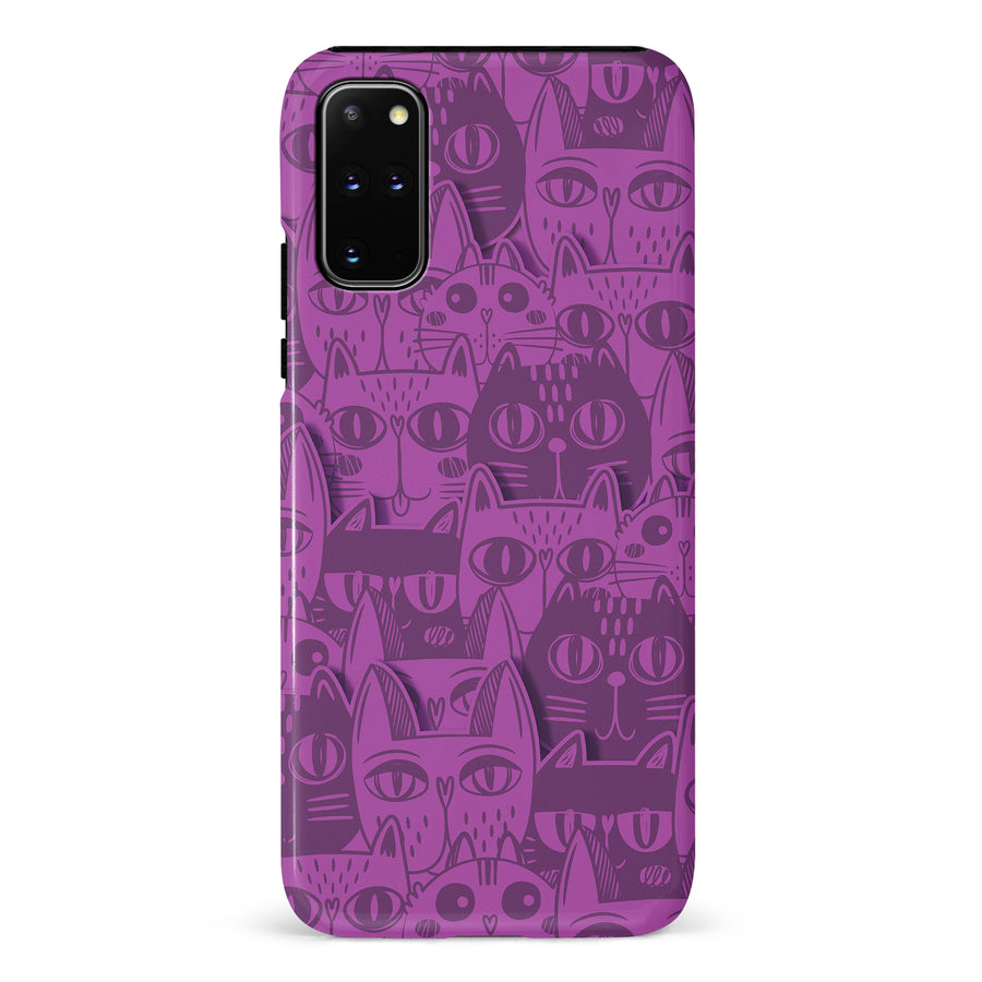 Abstract Cats Art Cat Phone Case - Purple