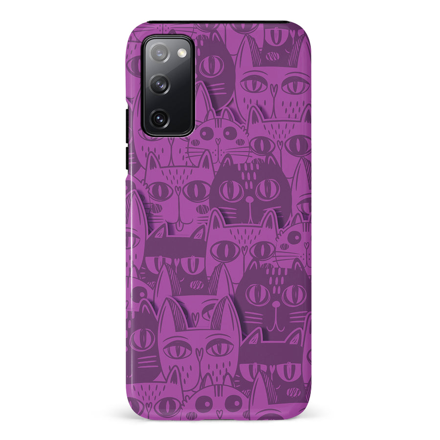 Abstract Cats Art Cat Phone Case - Purple