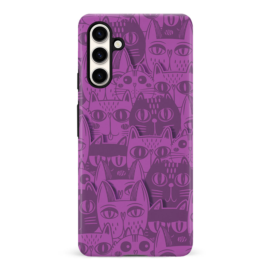 Abstract Cats Art Cat Phone Case - Purple