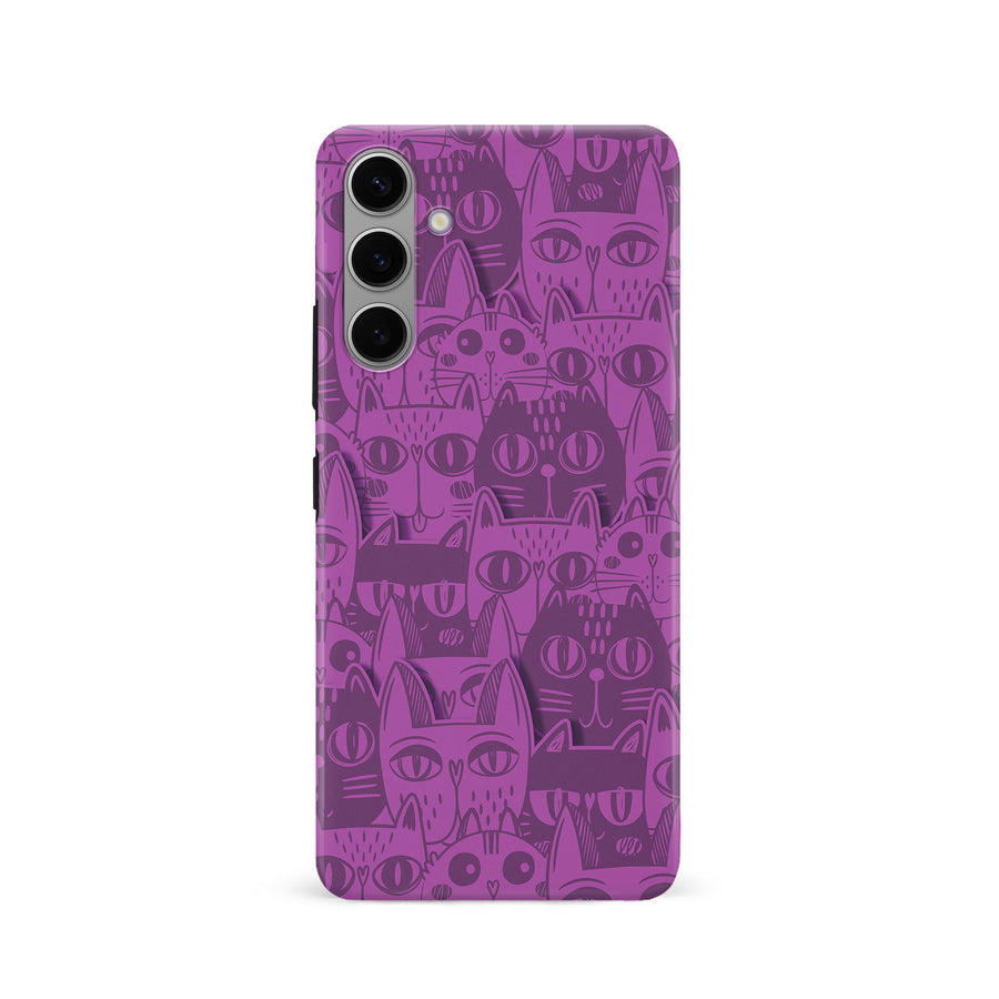 Abstract Cats Art Cat Phone Case - Purple