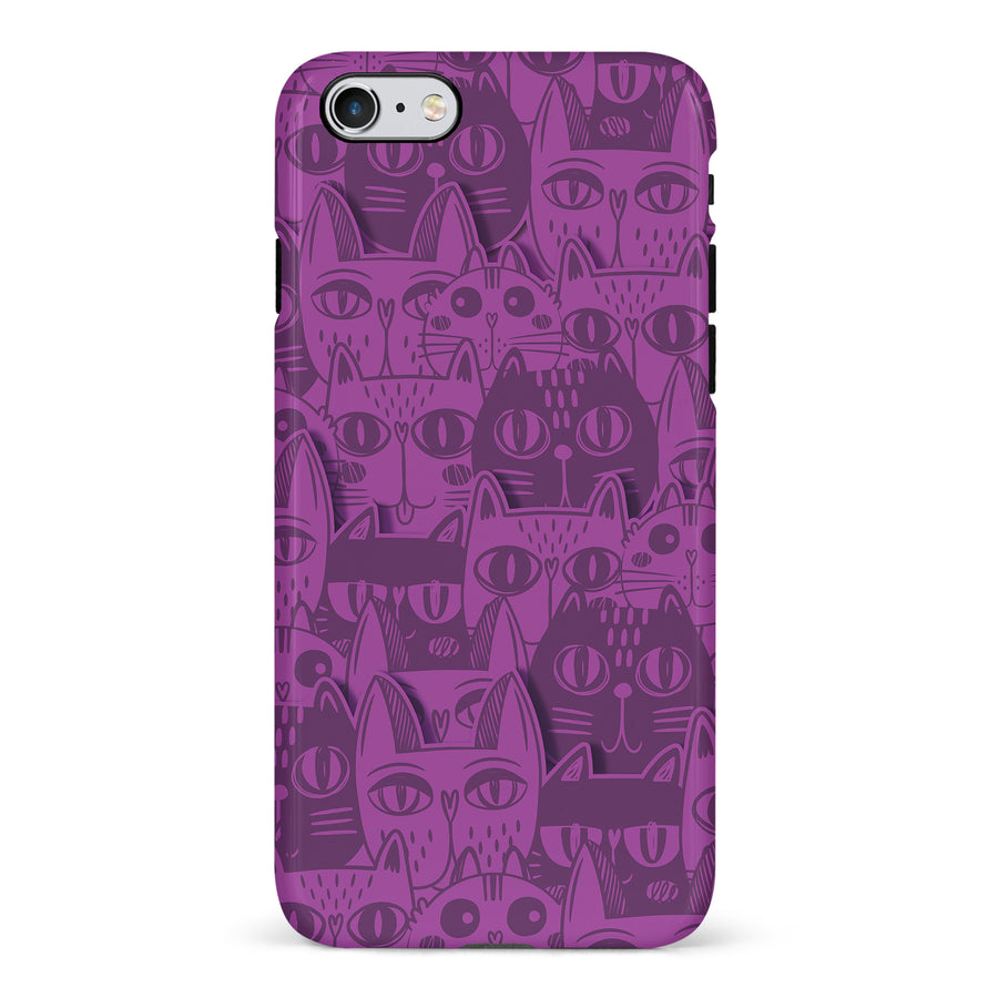 Abstract Cats Art Cat Phone Case - Purple