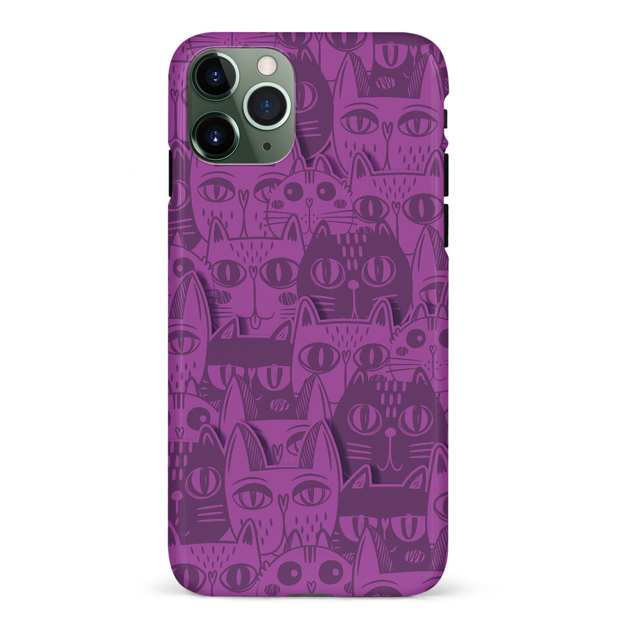 Abstract Cats Art Cat Phone Case - Purple