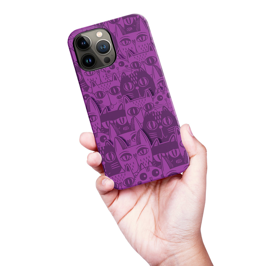 Abstract Cats Art Cat Phone Case - Purple