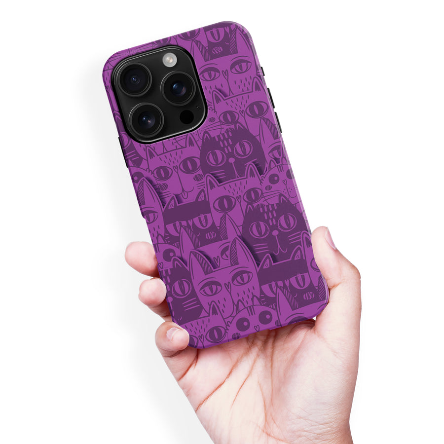 Abstract Cats Art Cat Phone Case - Purple