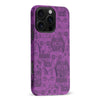 iPhone 16 Pro Max Abstract Cats Art Cat Phone Case - Purple
