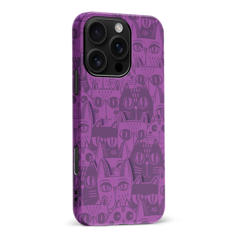 Abstract Cats Art Cat Phone Case - Purple