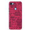 Google Pixel 3A XL Abstract Cats Art Cat Phone Case - Red