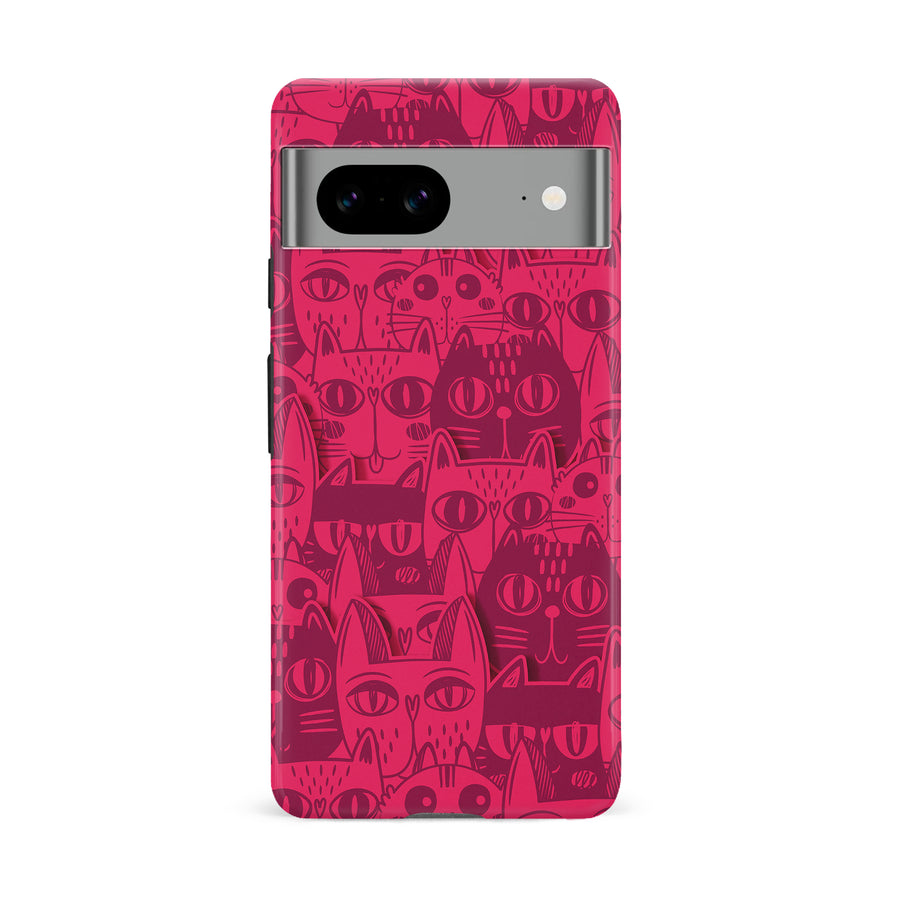 Abstract Cats Art Cat Phone Case - Red