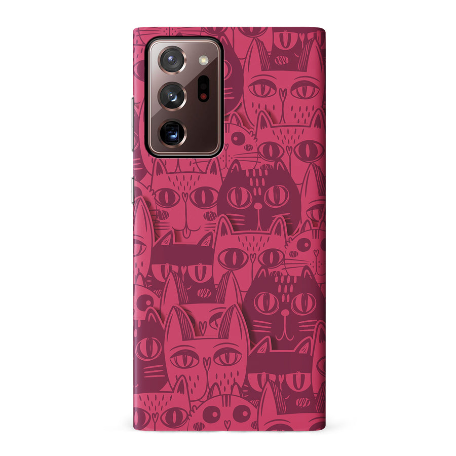 Abstract Cats Art Cat Phone Case - Red