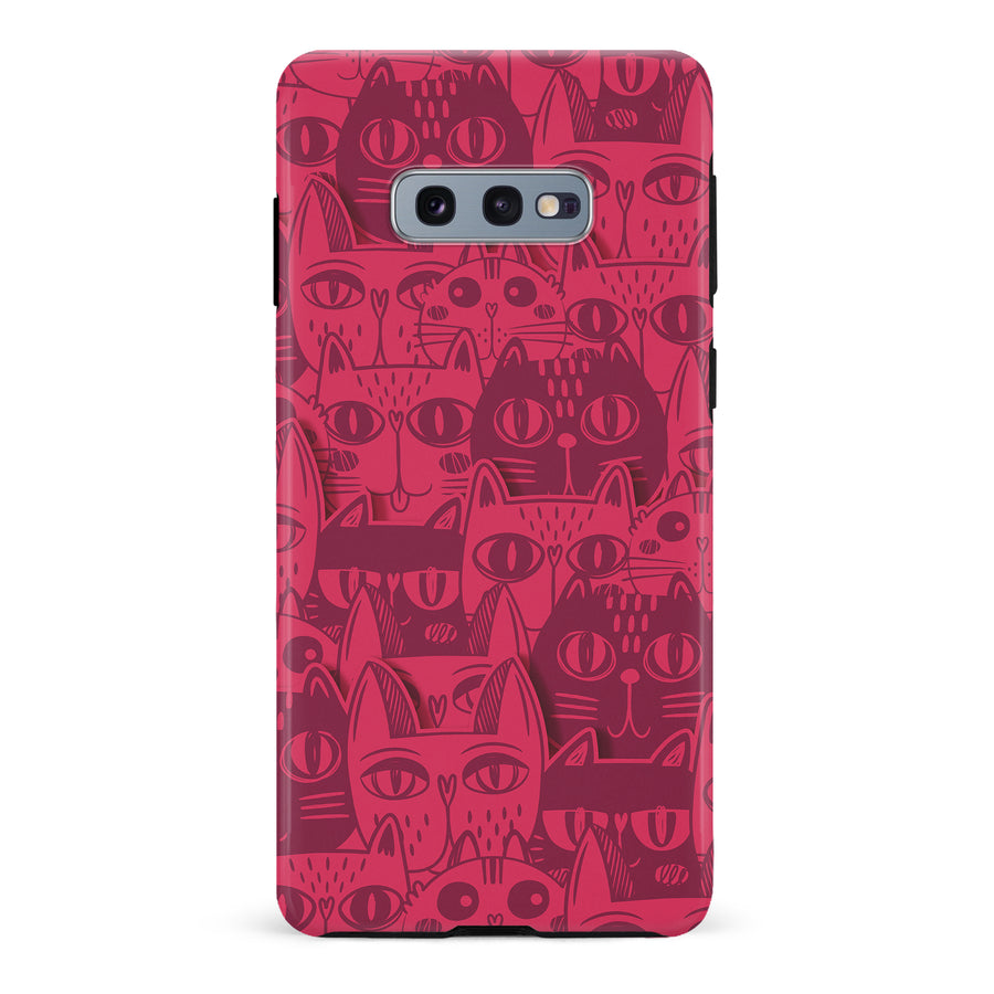 Abstract Cats Art Cat Phone Case - Red