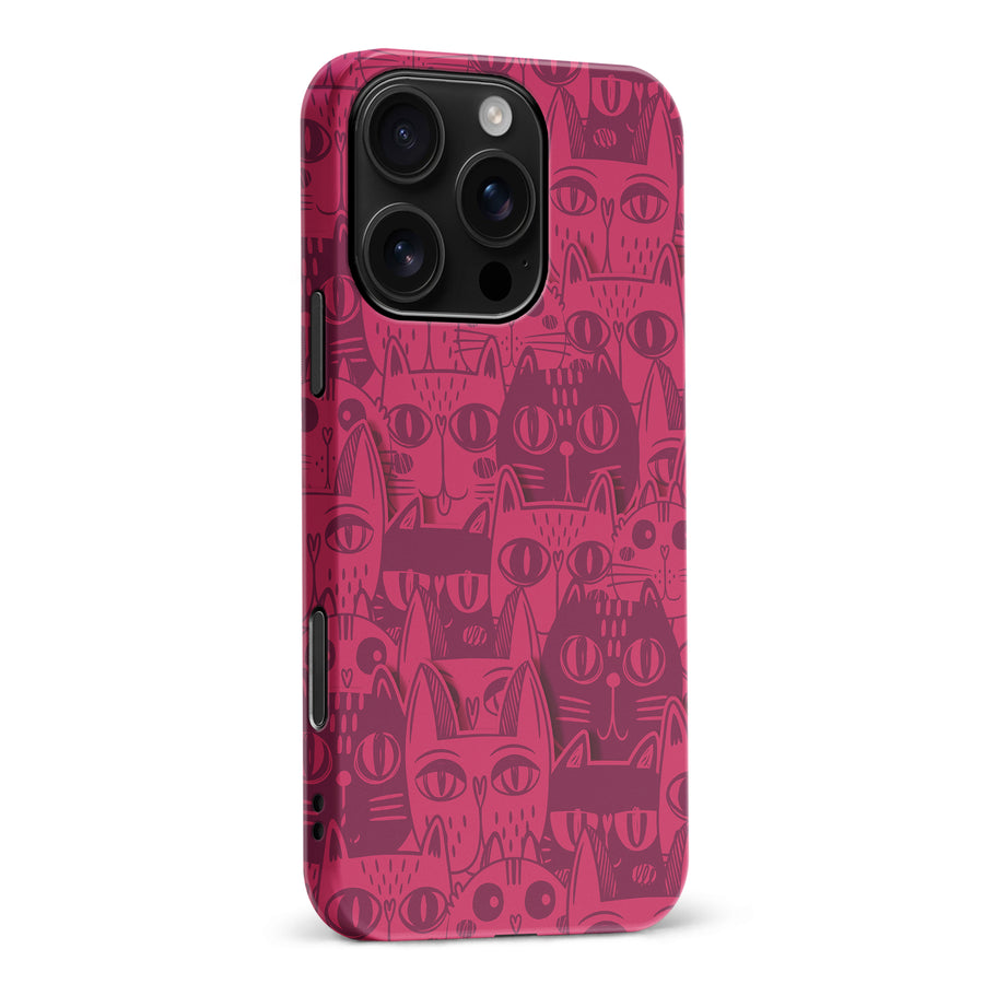 Abstract Cats Art Cat Phone Case - Red