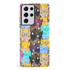 Samsung Galaxy S21 Ultra Watercolor Cats with Glasses Multicolor Design Cat Phone Case