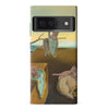 Google Pixel 6 Pro Surreal Cats on Melting Clocks Artistic Cat Phone Case