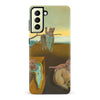 Samsung Galaxy S22 Plus Surreal Cats on Melting Clocks Artistic Cat Phone Case