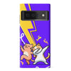 Google Pixel 6 Pro Dabbing Cats on Purple with Lightning Bolt Cat Phone Case