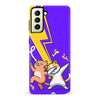 Samsung Galaxy S22 Plus Dabbing Cats on Purple with Lightning Bolt Cat Phone Case