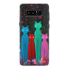 Samsung Galaxy Note 8 Cosmic Cats in Vibrant Colors Space Design Cat Phone Case