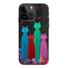 iPhone 15 Pro Max Cosmic Cats in Vibrant Colors Space Design Cat Phone Case