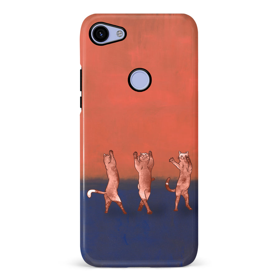 Dancing Rothko Cats on Sunset Gradient Background Cat Phone Case