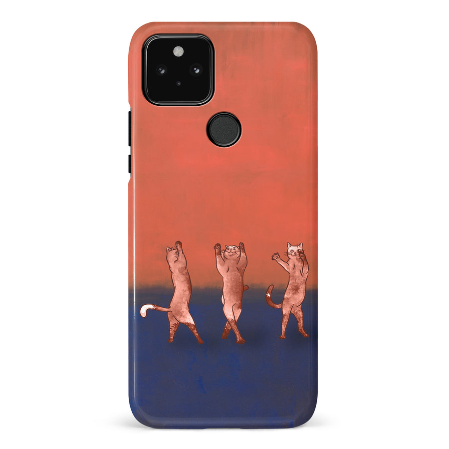 Dancing Rothko Cats on Sunset Gradient Background Cat Phone Case