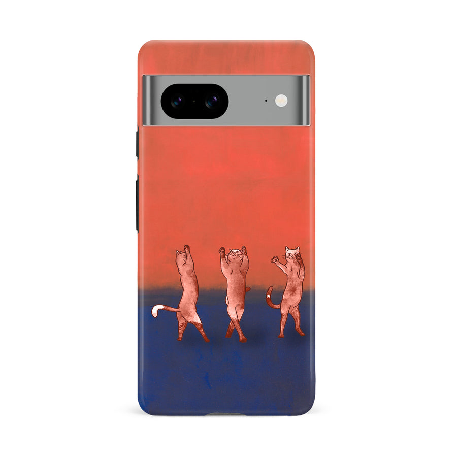 Dancing Rothko Cats on Sunset Gradient Background Cat Phone Case