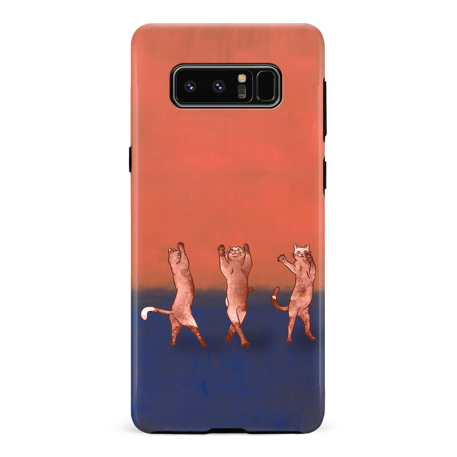 Dancing Rothko Cats on Sunset Gradient Background Cat Phone Case