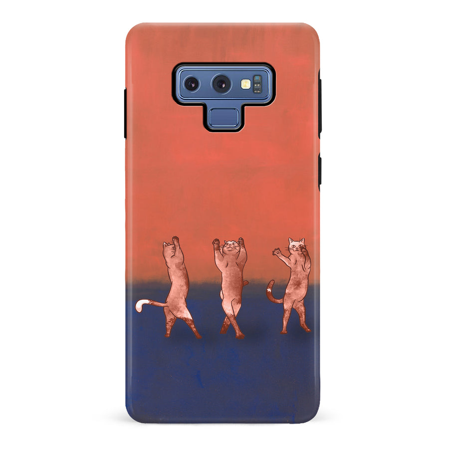 Dancing Rothko Cats on Sunset Gradient Background Cat Phone Case