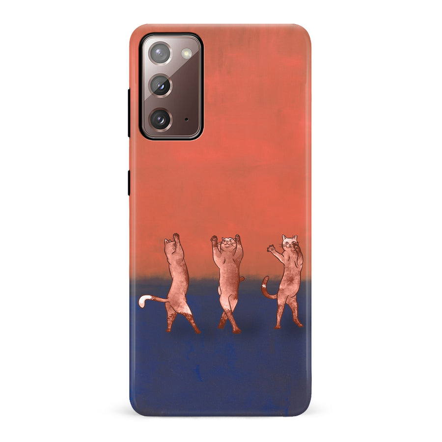 Dancing Rothko Cats on Sunset Gradient Background Cat Phone Case