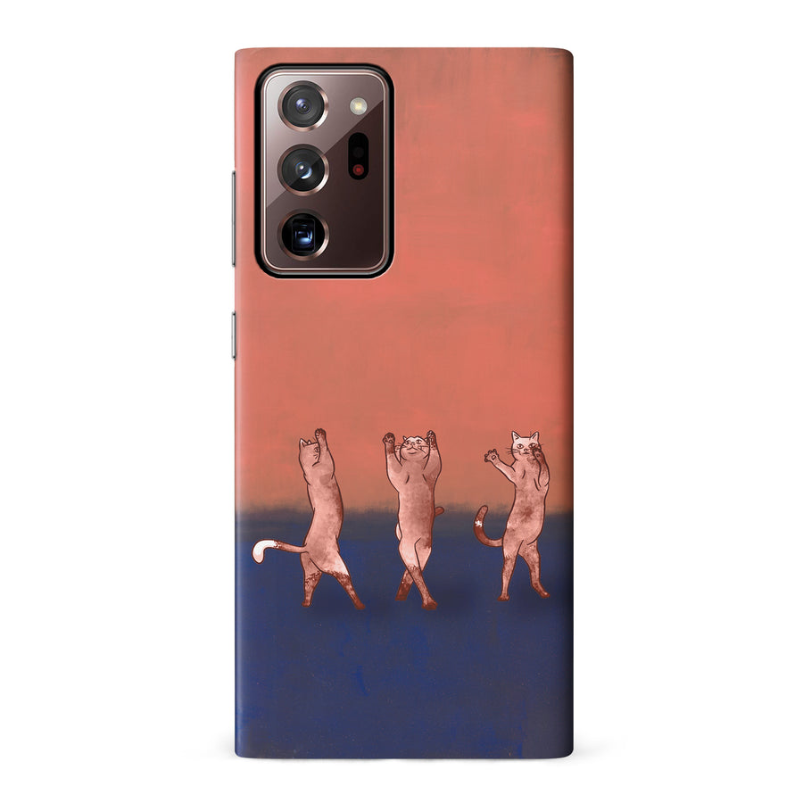 Dancing Rothko Cats on Sunset Gradient Background Cat Phone Case