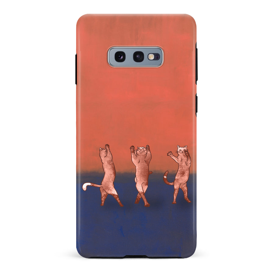 Dancing Rothko Cats on Sunset Gradient Background Cat Phone Case