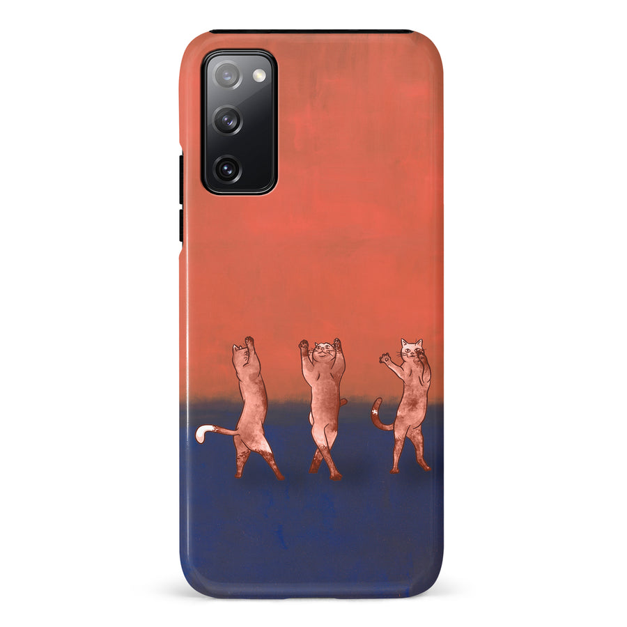 Dancing Rothko Cats on Sunset Gradient Background Cat Phone Case