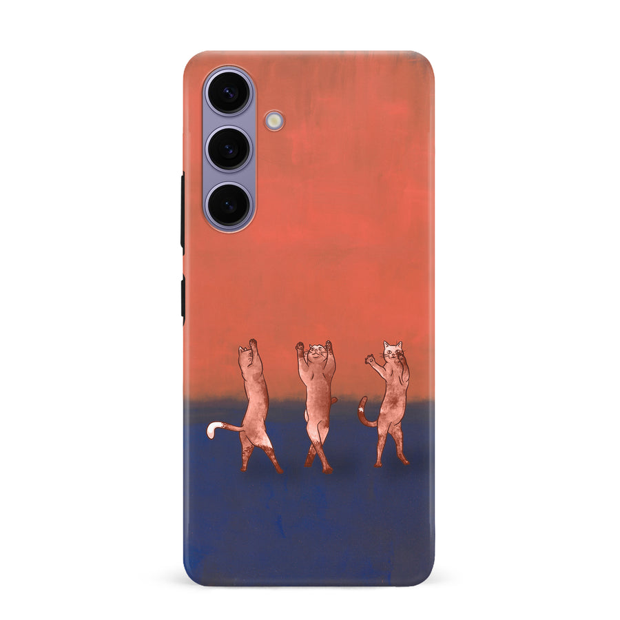 Dancing Rothko Cats on Sunset Gradient Background Cat Phone Case