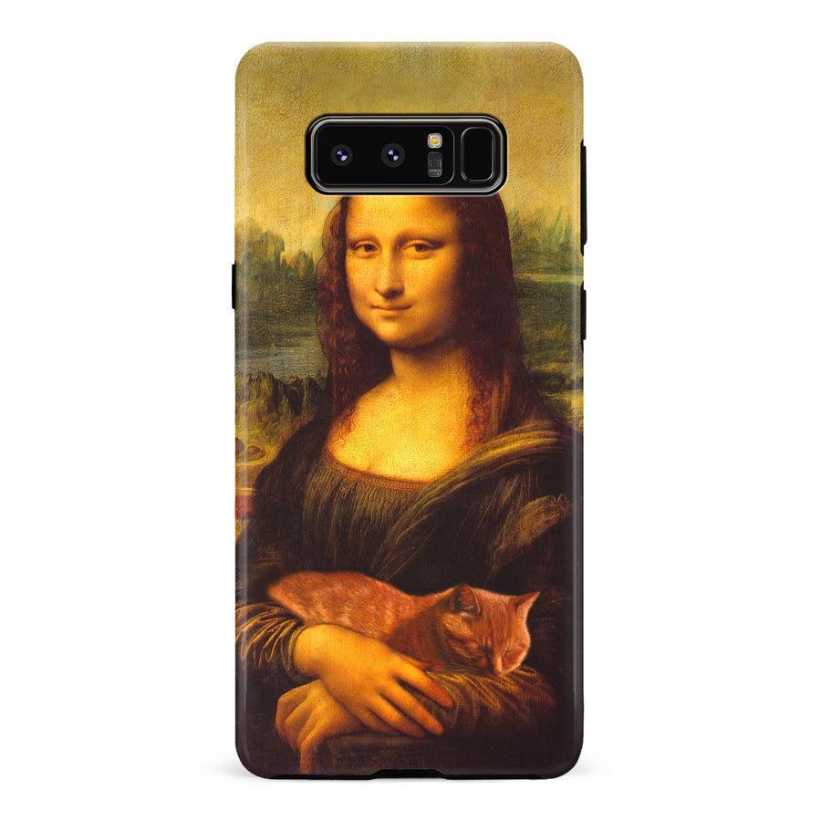 Mona Lisa Smiling with Cat Painting Design Cat Phone Case