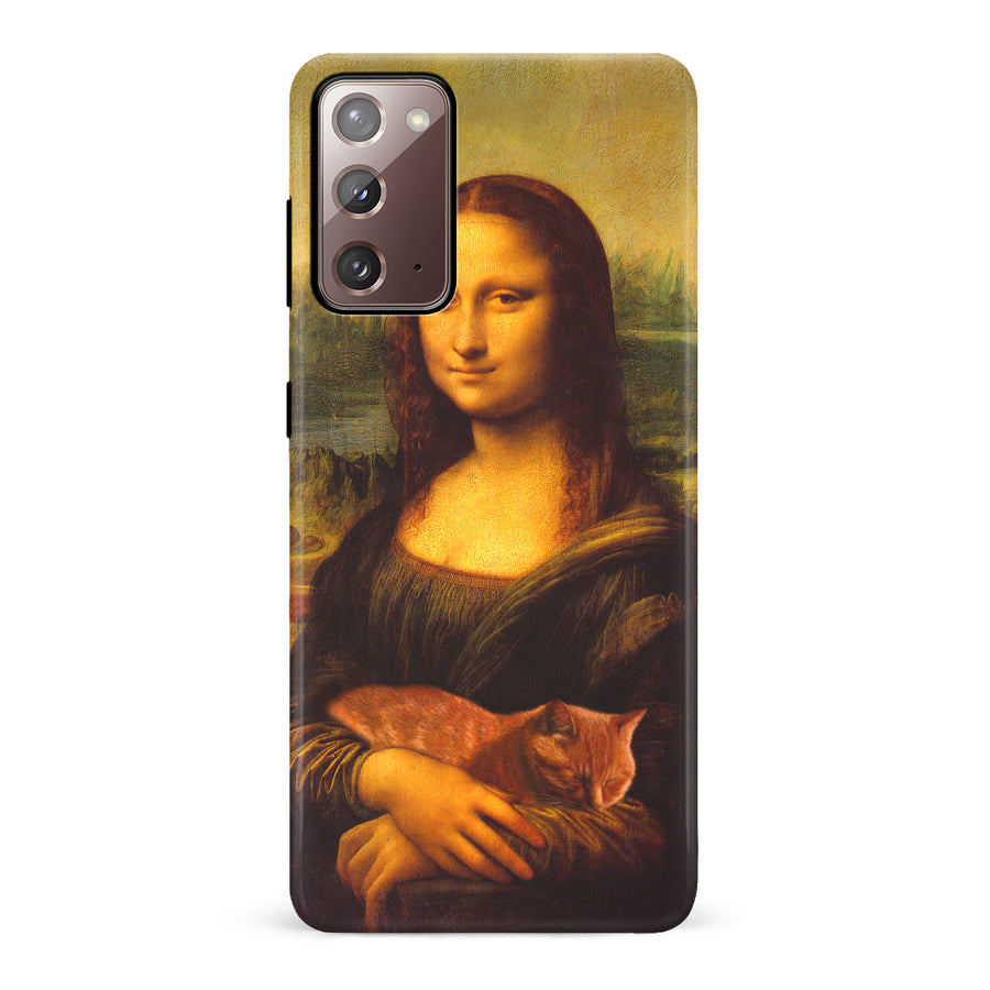 Mona Lisa Smiling with Cat Painting Design Cat Phone Case