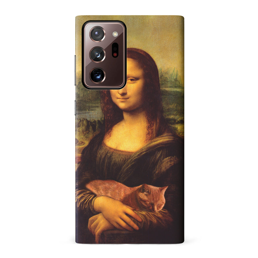 Mona Lisa Smiling with Cat Painting Design Cat Phone Case