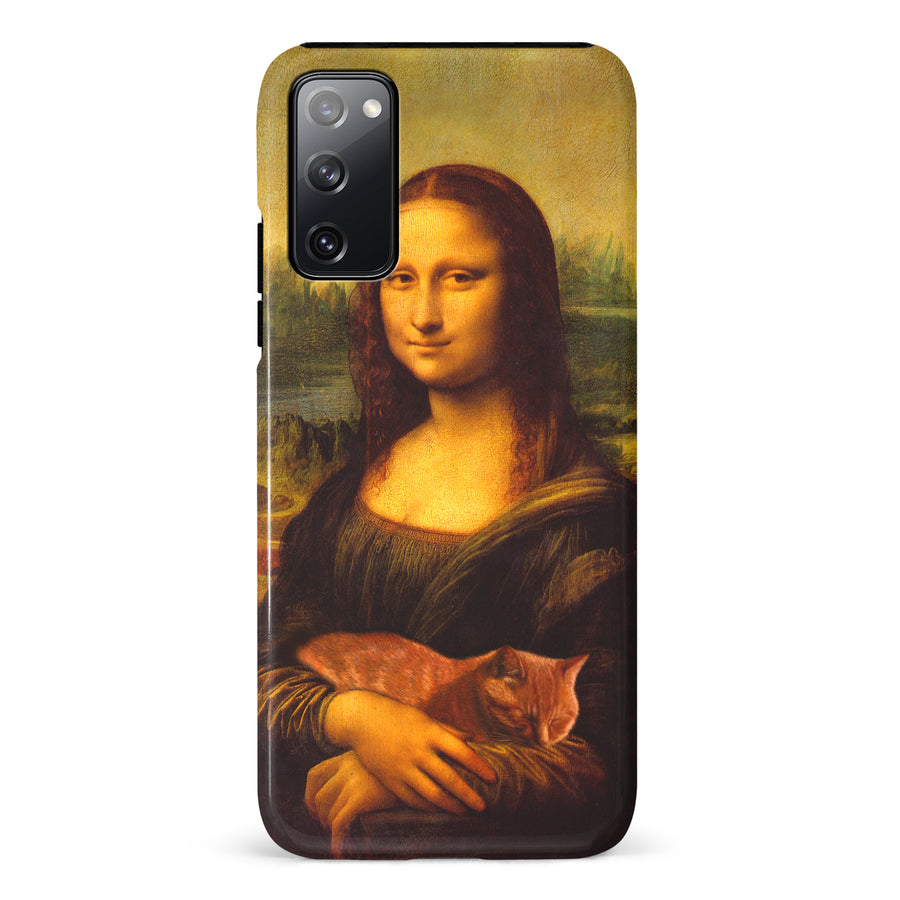 Mona Lisa Smiling with Cat Painting Design Cat Phone Case