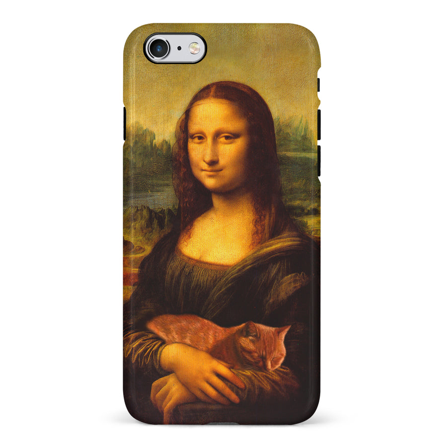 iPhone 6 Mona Lisa Smiling with Cat Painting Design Cat Phone Case