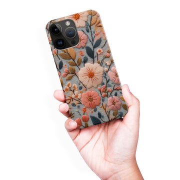 Vintage Flowers Embroidery Style Floral Phone Case