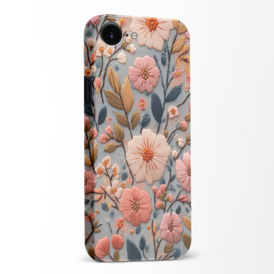 Vintage Flowers Embroidery Style Floral Phone Case