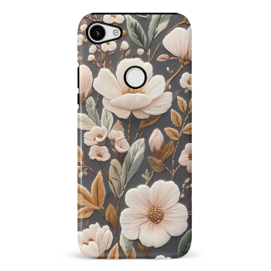 Google Pixel 3 XL Floral Serenity Embroidery Style Floral Phone Case