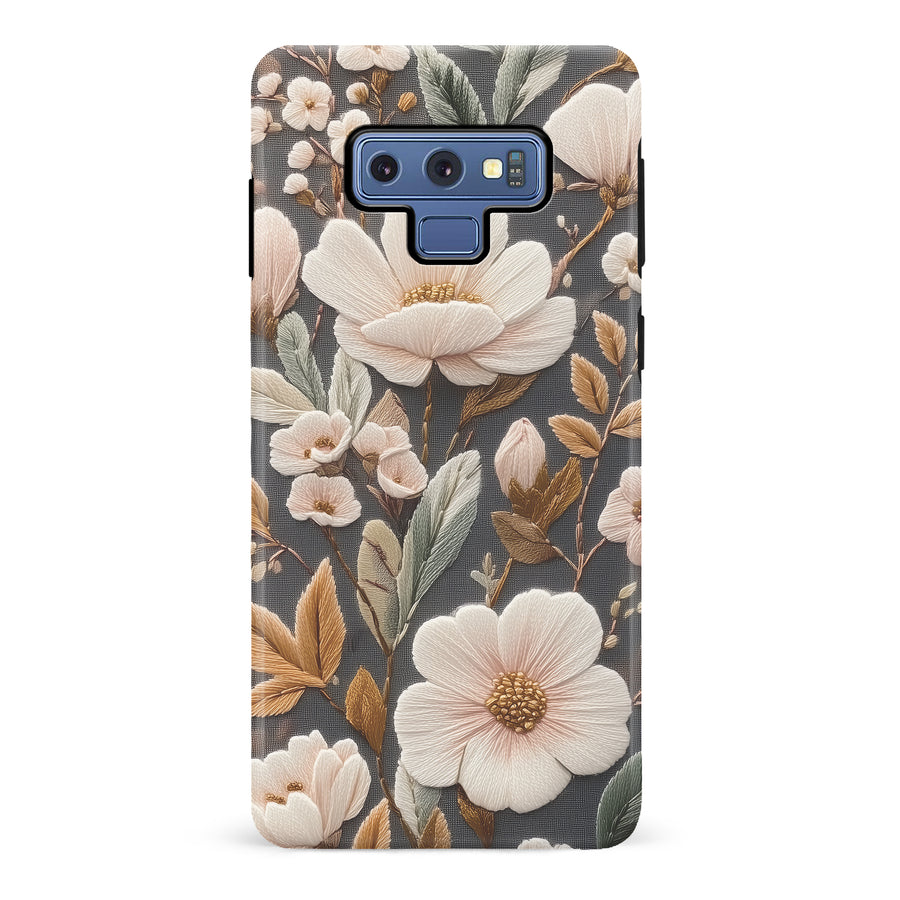 Samsung Galaxy Note 9 Floral Serenity Embroidery Style Floral Phone Case