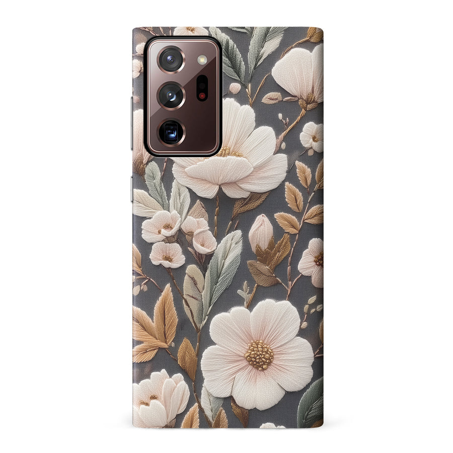 Floral Serenity Embroidery Style Floral Phone Case