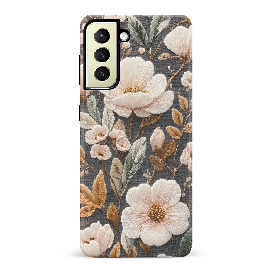 Samsung Galaxy S22 Plus Floral Serenity Embroidery Style Floral Phone Case