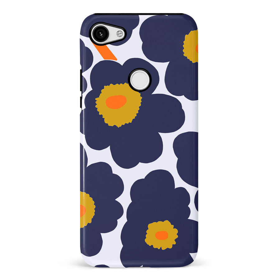 Bold Bloom Burst Floral Phone Case - Blue