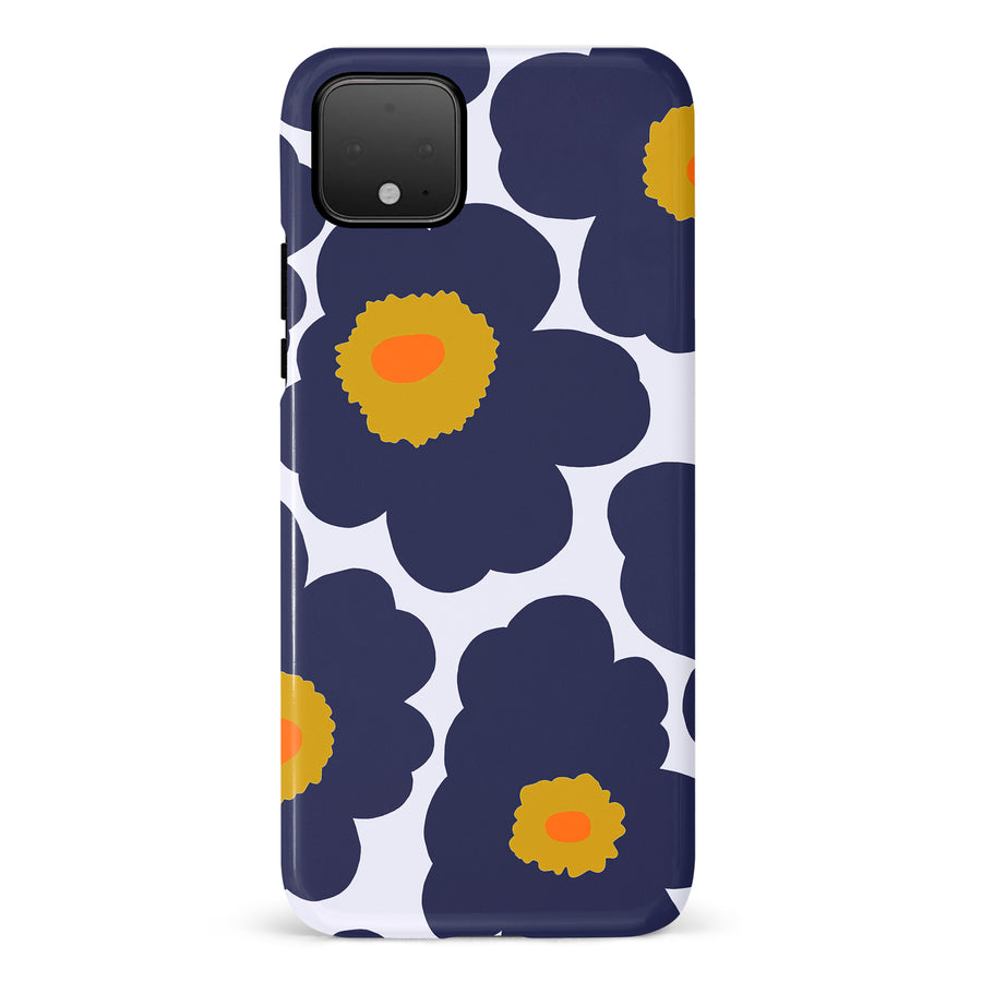 Bold Bloom Burst Floral Phone Case - Blue