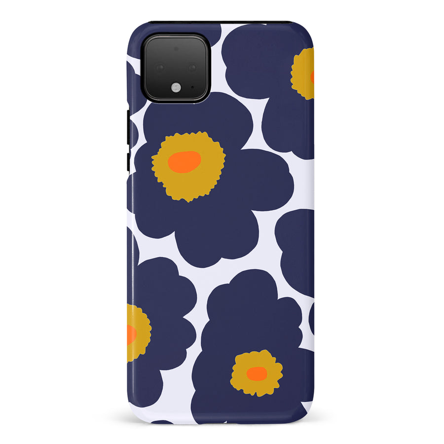 Bold Bloom Burst Floral Phone Case - Blue